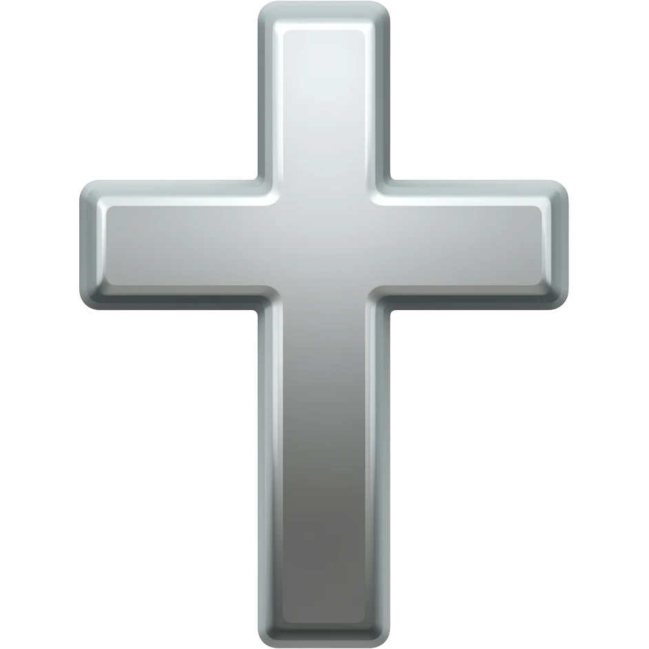 cross silver emoji