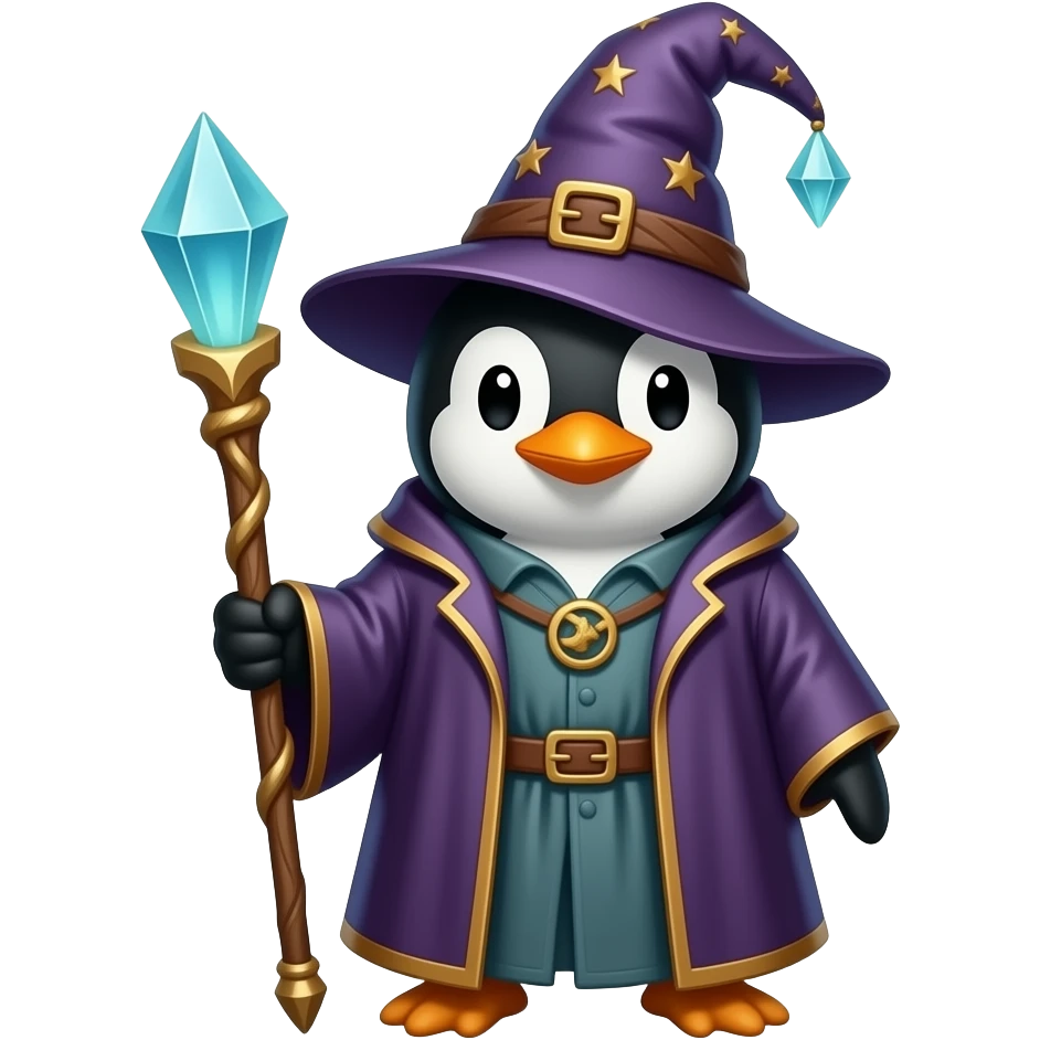 Penguin Wizard emoji