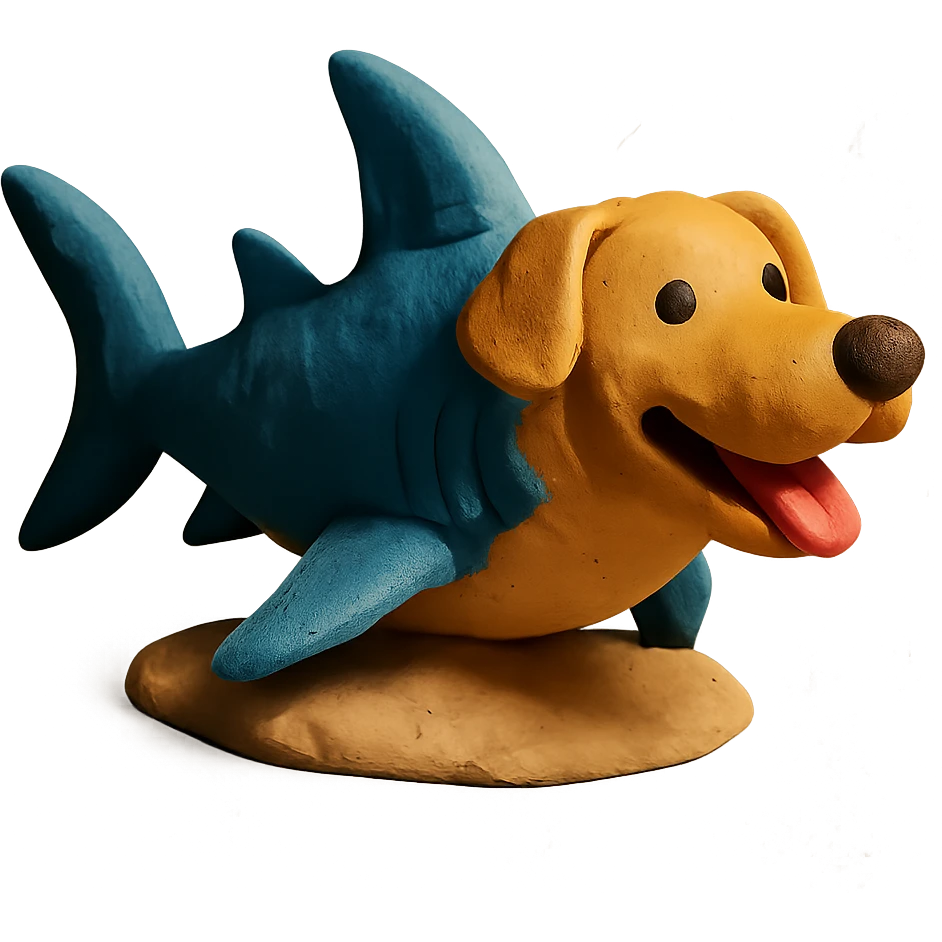 shark with a dog face emoji
