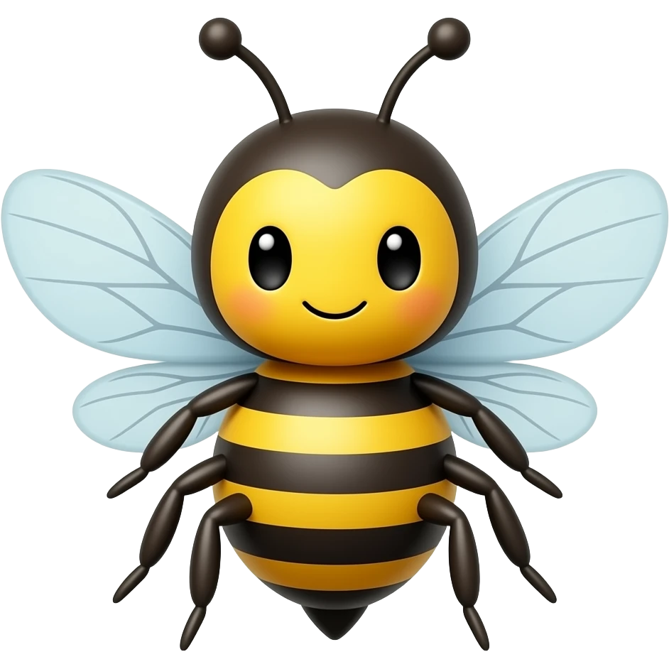 a cute bee emoji
