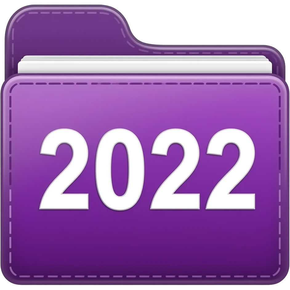 2022 violet number multipocket folder emoji