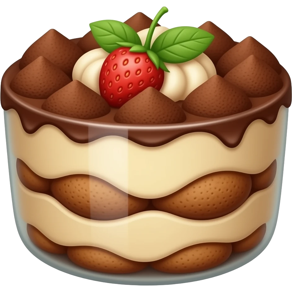 Tiramisu with no charry emoji