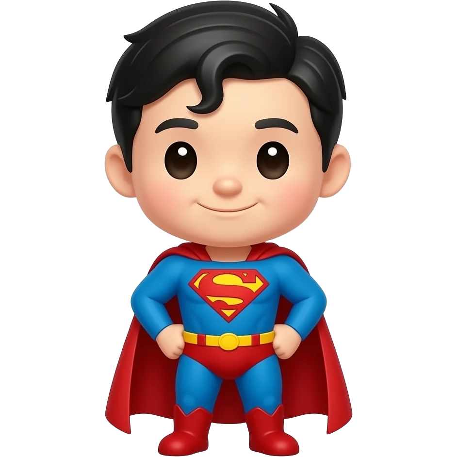 super man cartonic emoji showing all his body make him look smaller and more cute emoji