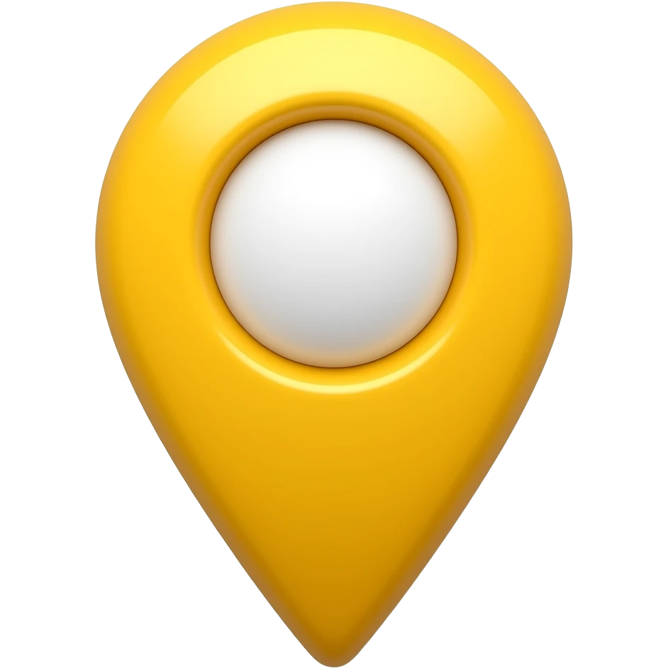 Желтый пин геолокации emoji