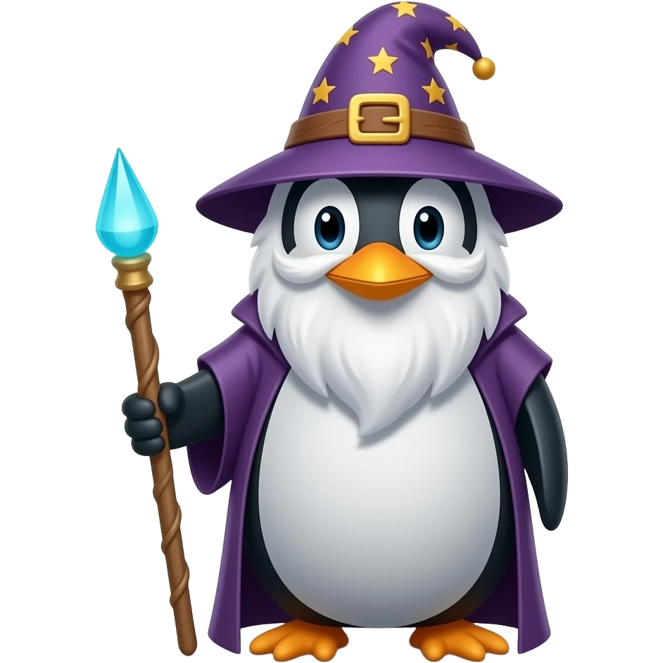 Penguin Wizard emoji
