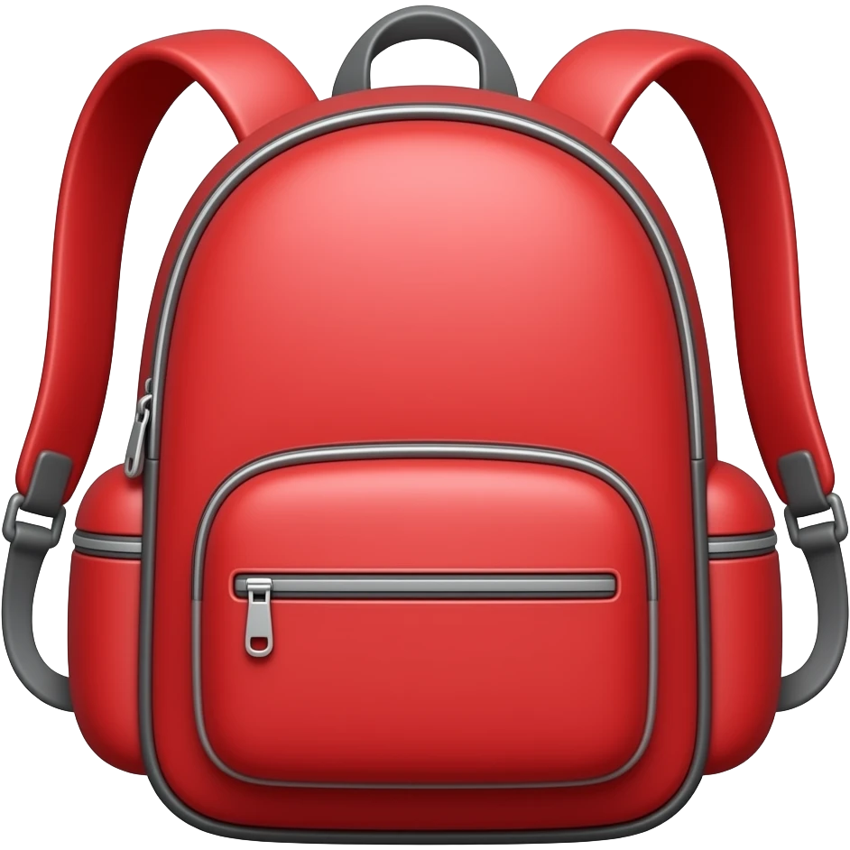 school backpack red emoji