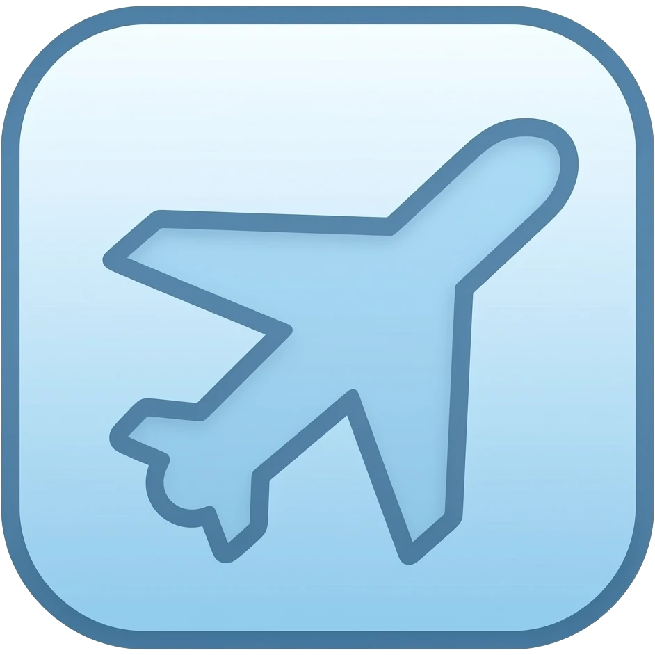 Airplane mode iphone. Outline only. No blue emoji