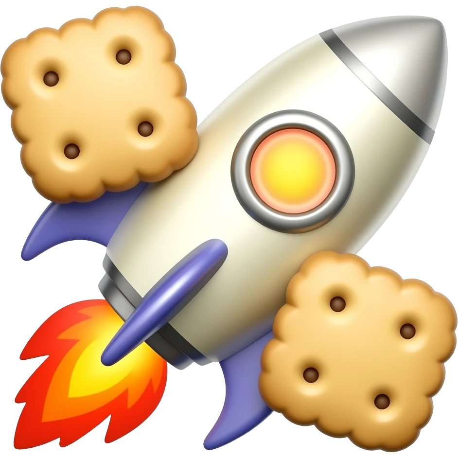 Rocket biscuits emoji