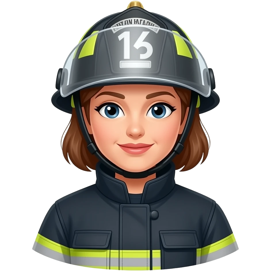 Make her half firefighter emoji