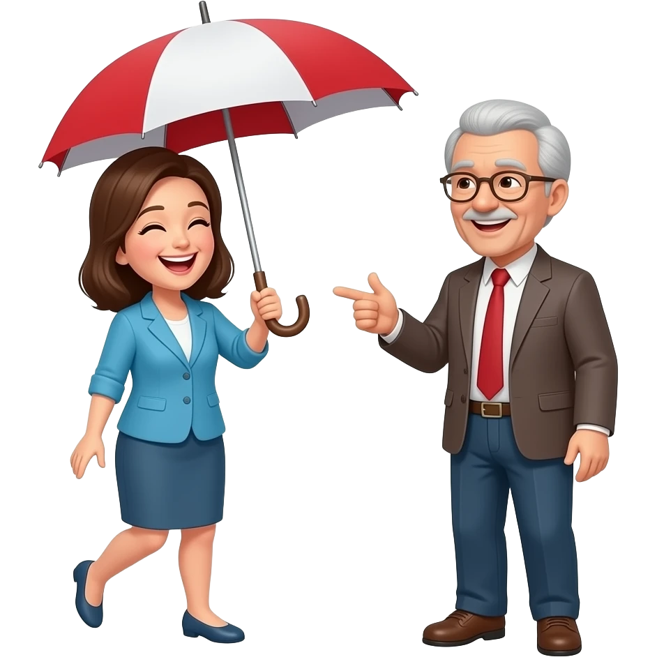 umbrella and is laughing at my uncle letter u emoji