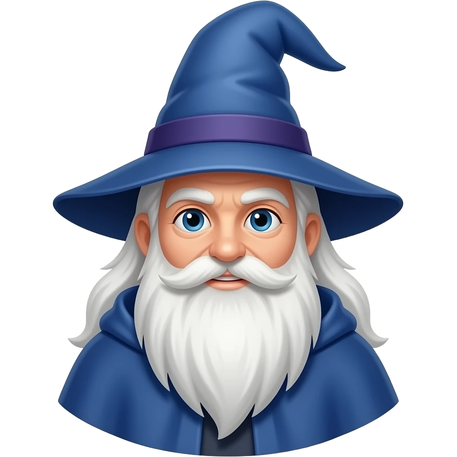 harry potter wizard blue cape with hat emoji