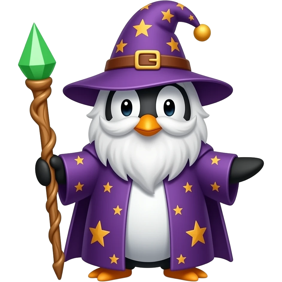 Penguin Wizard emoji