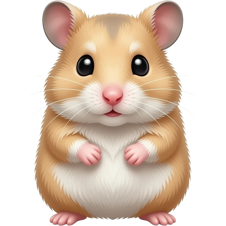 All beige colored syrian hamster emoji