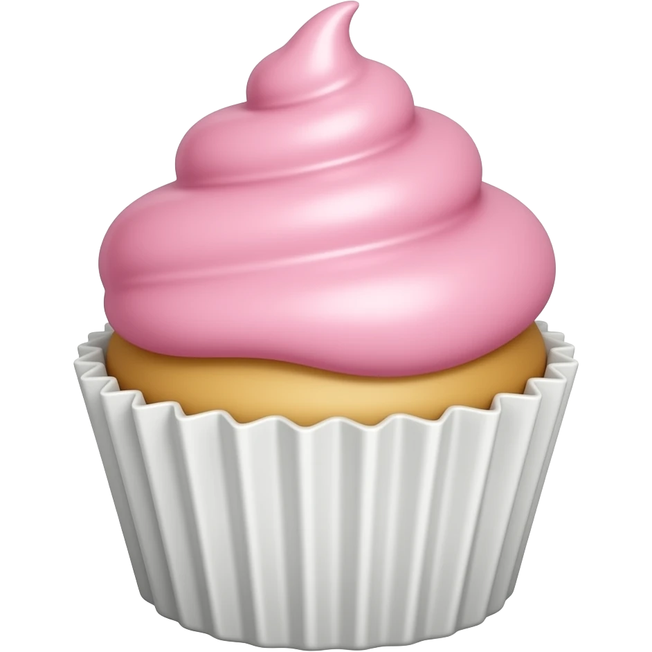 Cupcake with pink icing emoji