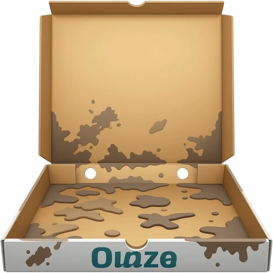 dirty empty pizza box emoji