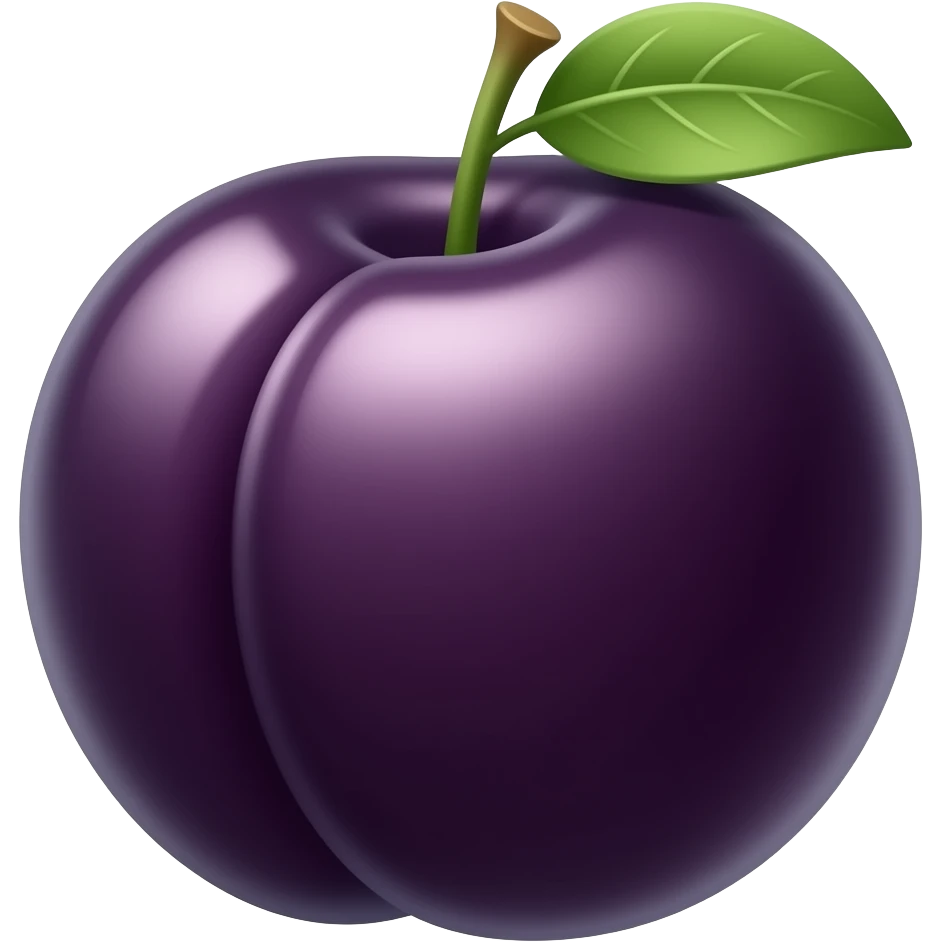 Plum fruit emoji