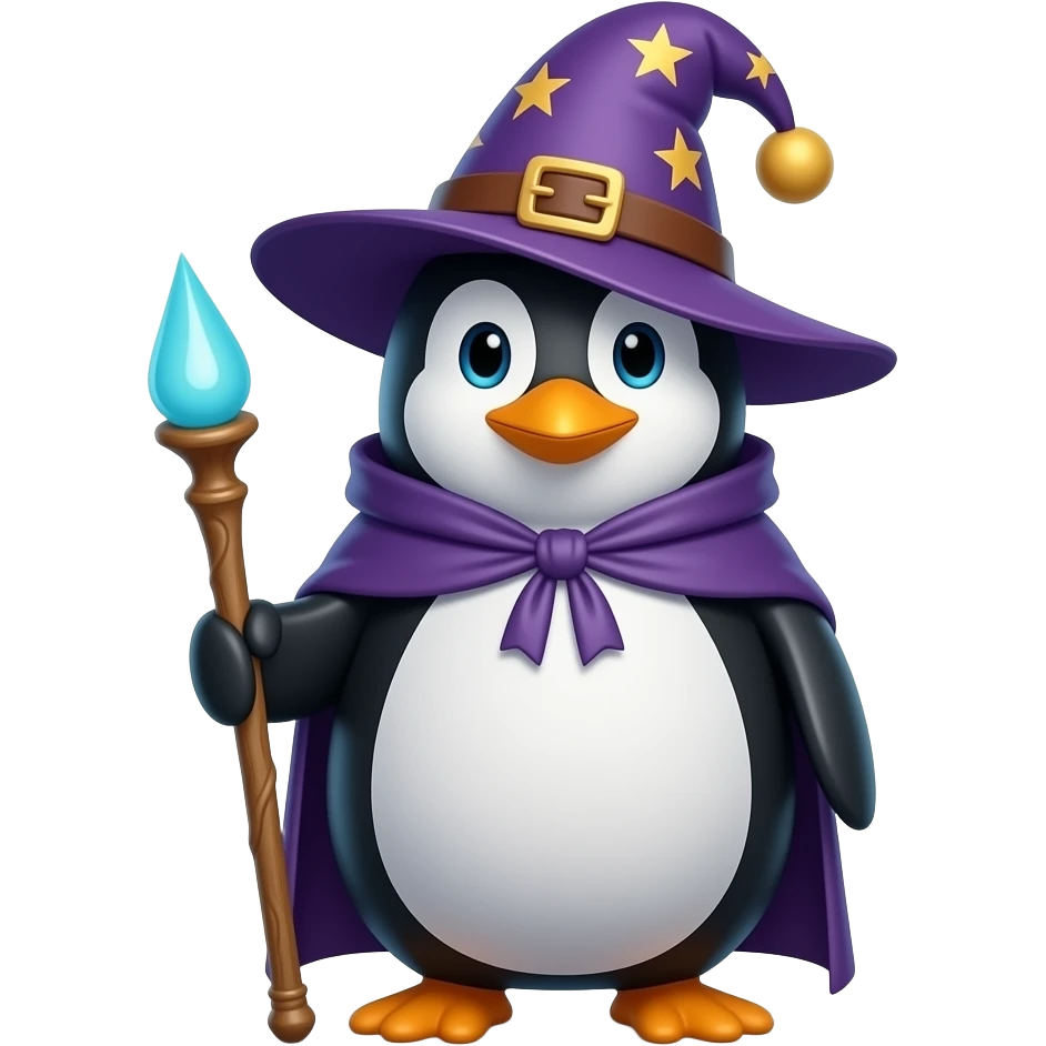 Penguin Wizard emoji