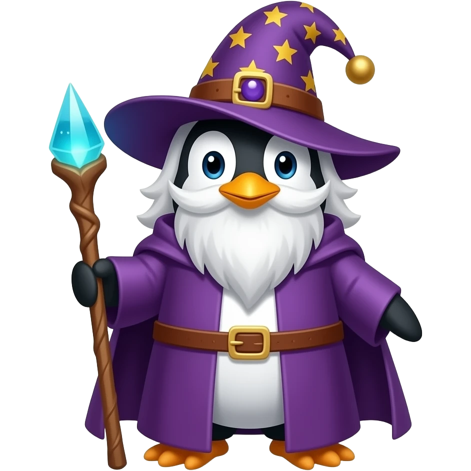 Penguin Wizard emoji