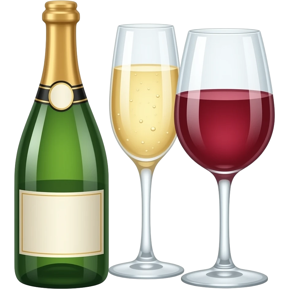 champagne and wine emoji