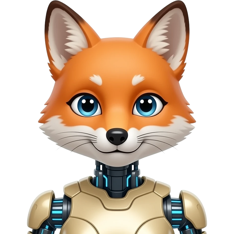 A humanoid robot female fox emoji