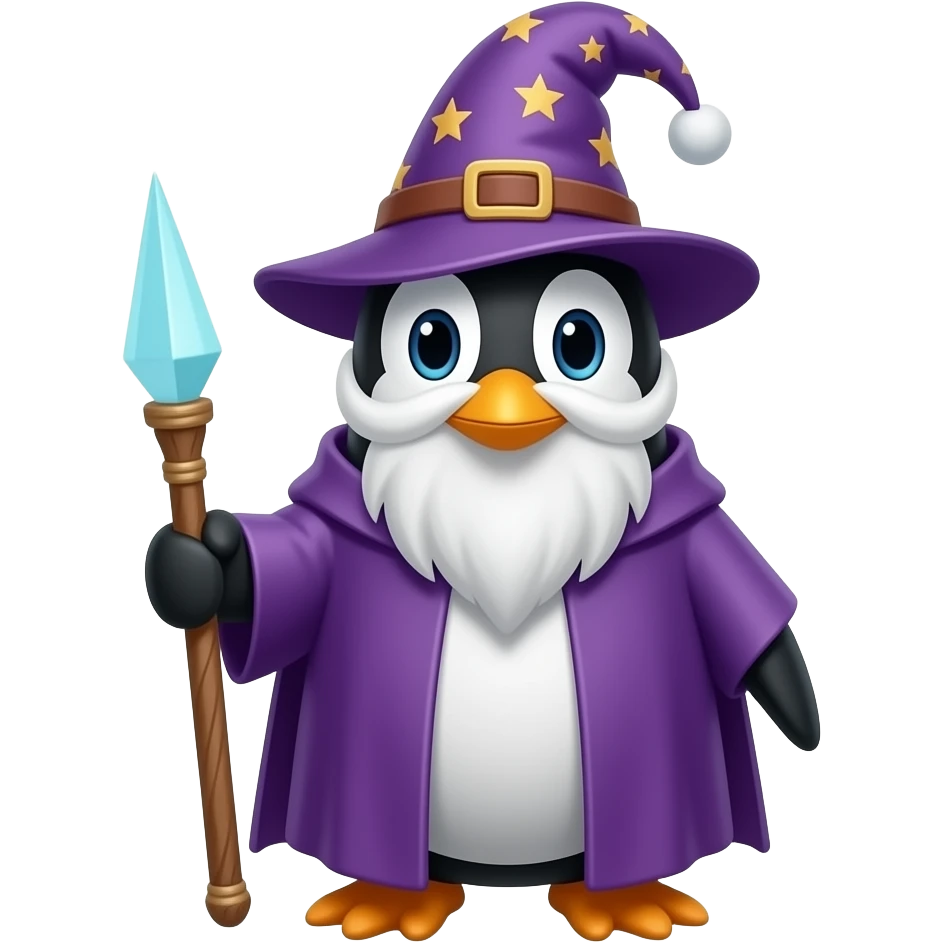 Penguin Wizard emoji