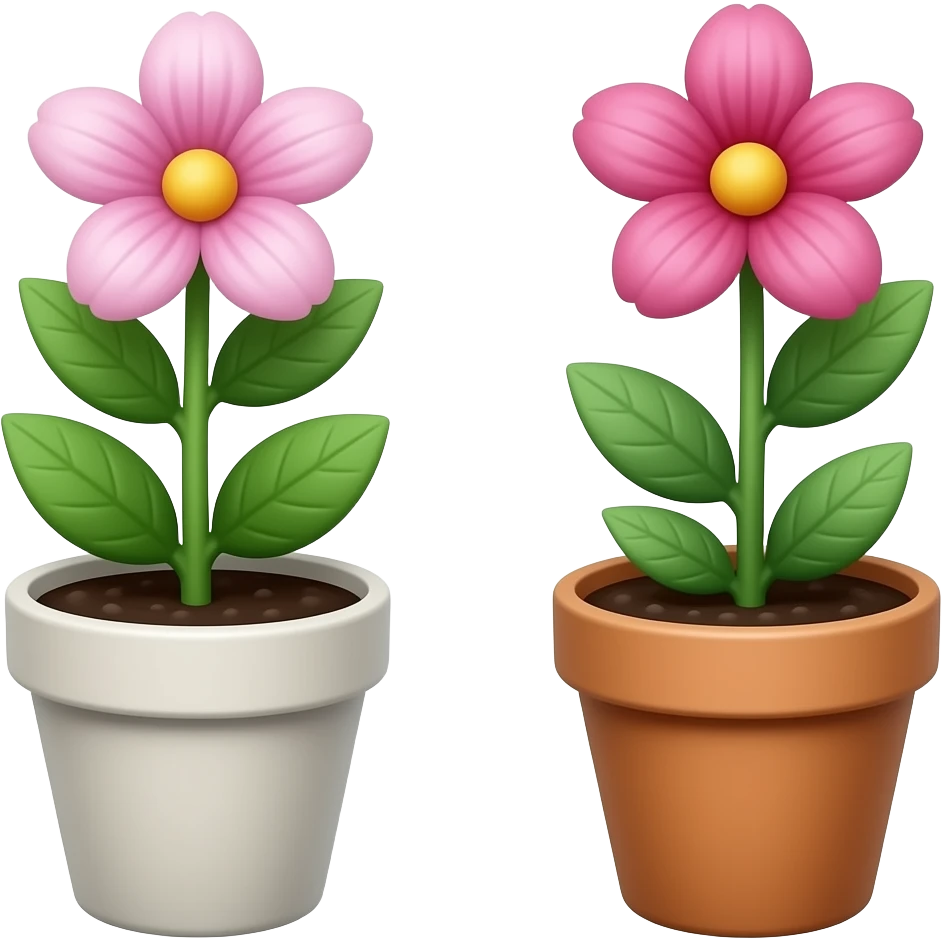 flower in pots emoji