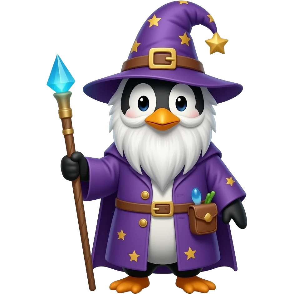 Penguin Wizard emoji