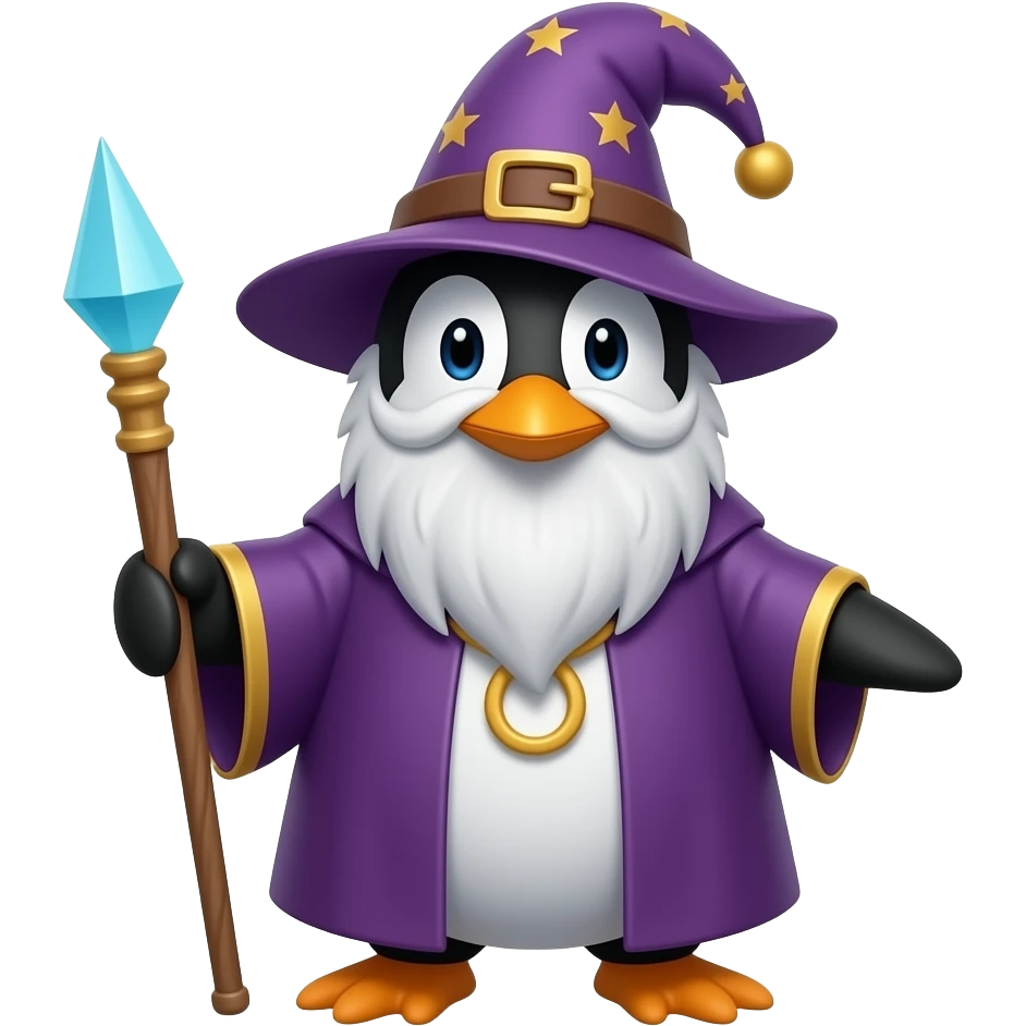 Penguin Wizard emoji