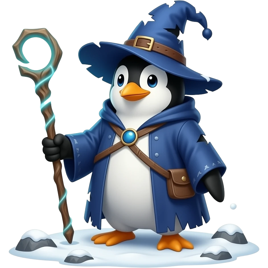 Penguin Wizard emoji
