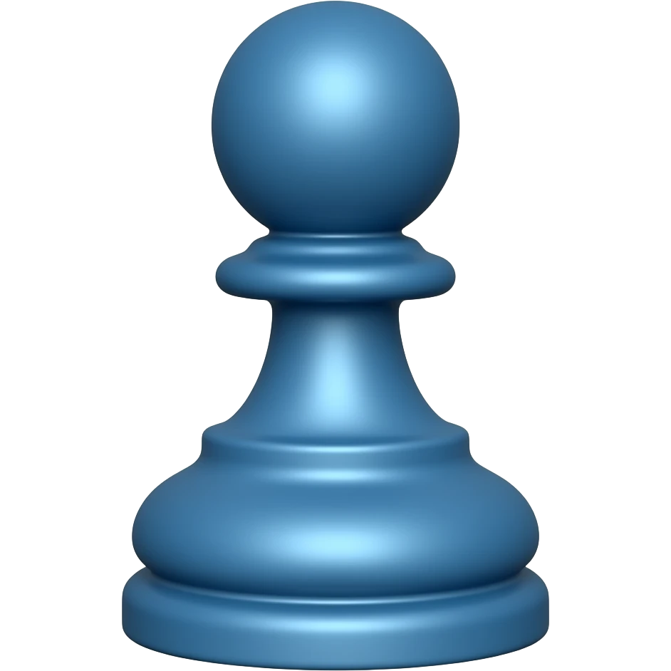 Blue pawn emoji