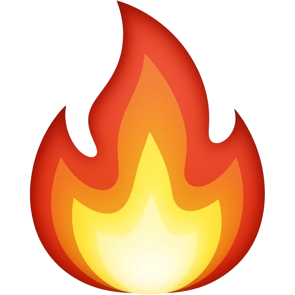 red flame emoji