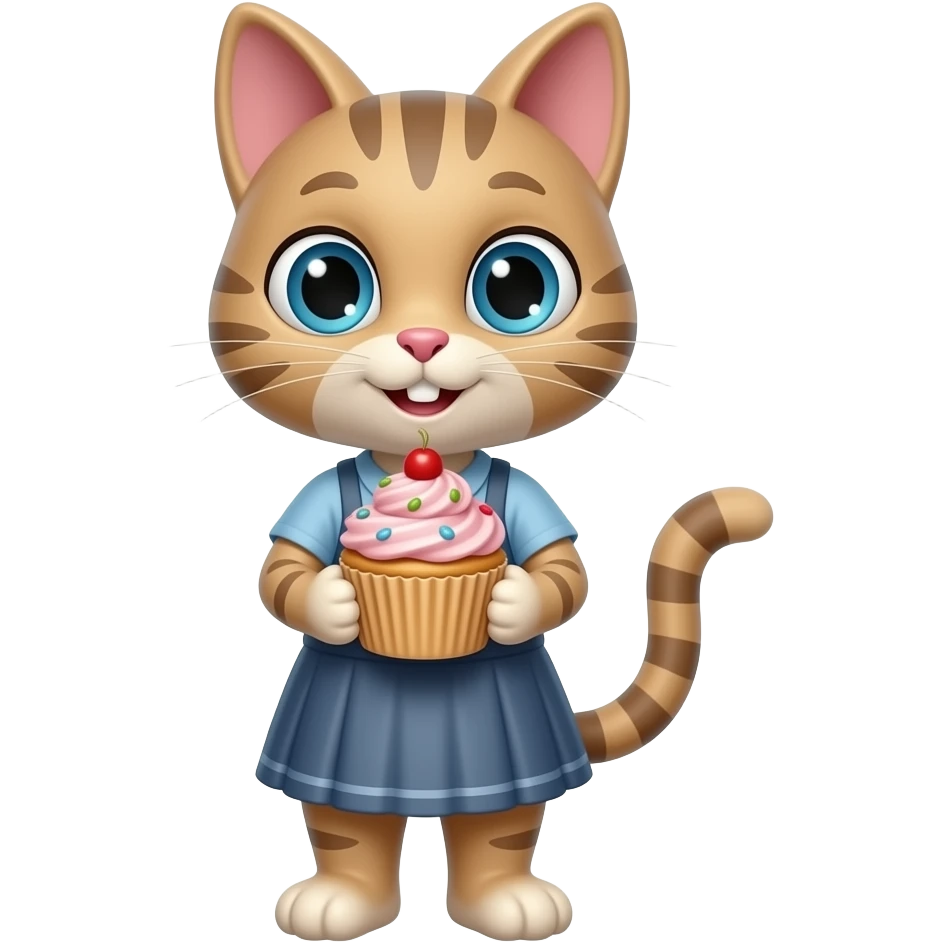 BunnyCat + cupcake emoji
