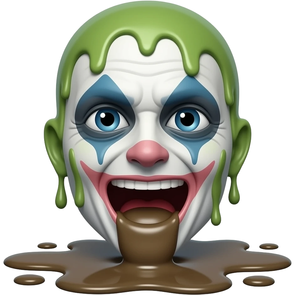 can you make an emoji thats dripping sewage and screaming emoji
