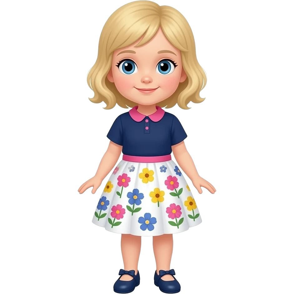 A full body White/Fair skinned little girl with pale blonde hair, blue ...