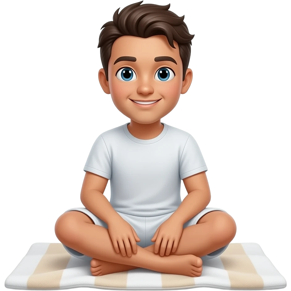 I sit on the soft towel emoji