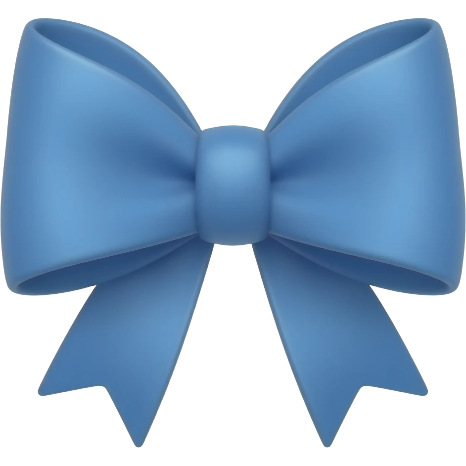 Blue bow emoji