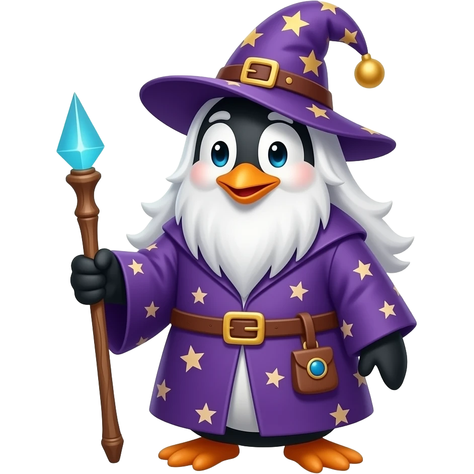 Penguin Wizard emoji