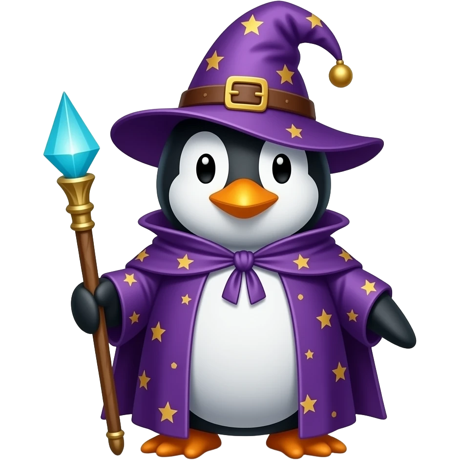 Penguin Wizard emoji