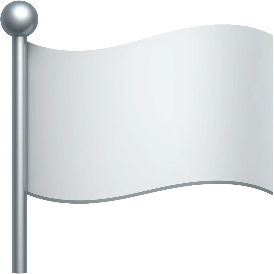 White flag with 📍 emoji