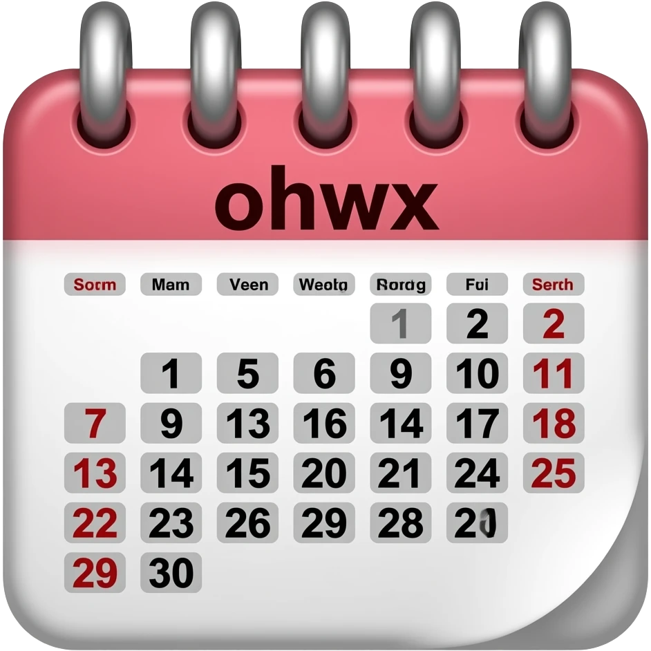 calendario rosa emoji