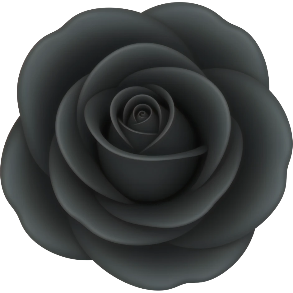 Full Black rose emoji