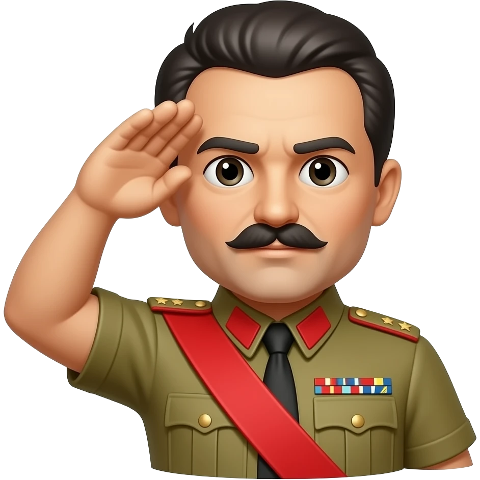 Fammi un emoji del duce che saluta con il braccio steso e deve essere mussolini emoji