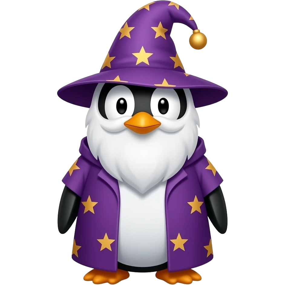 Penguin Wizard emoji