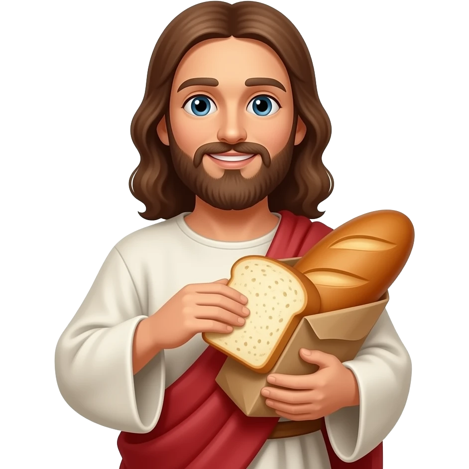 Jesus hands out emoji