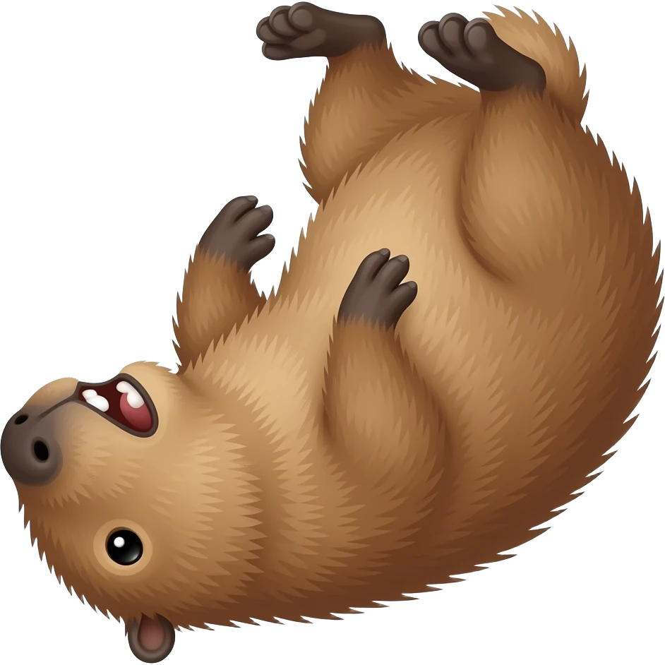 Capybara flipping emoji