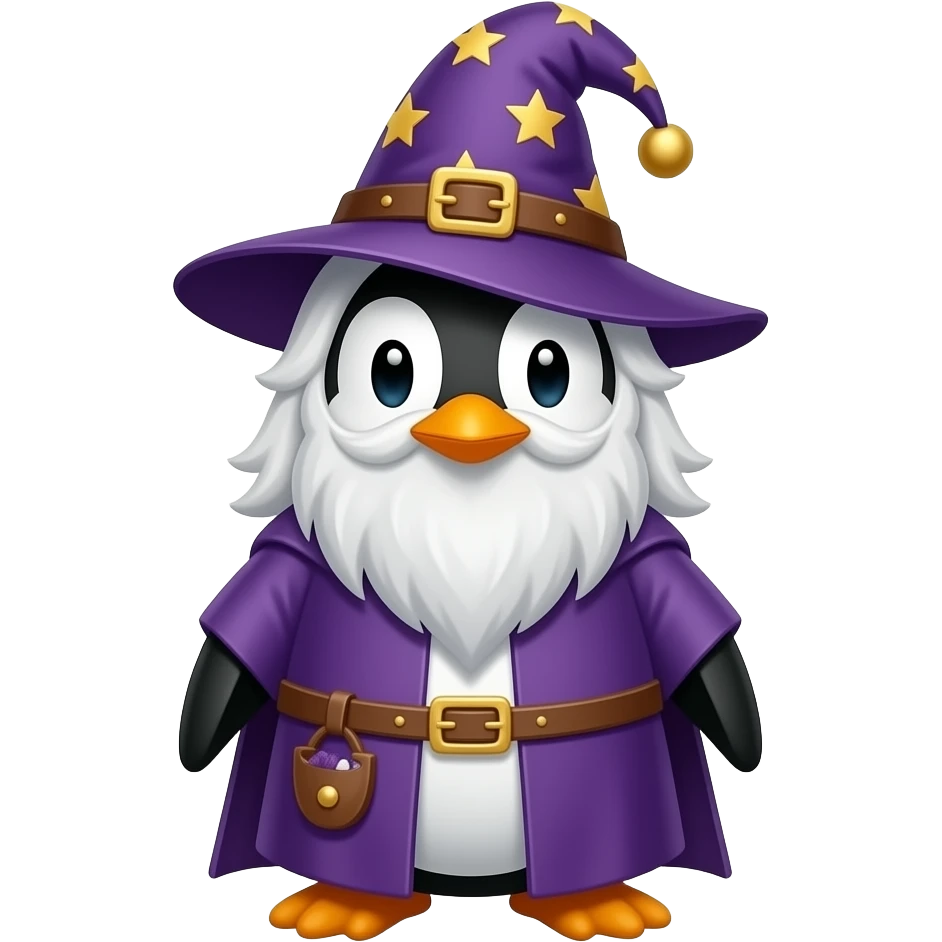 Penguin Wizard emoji