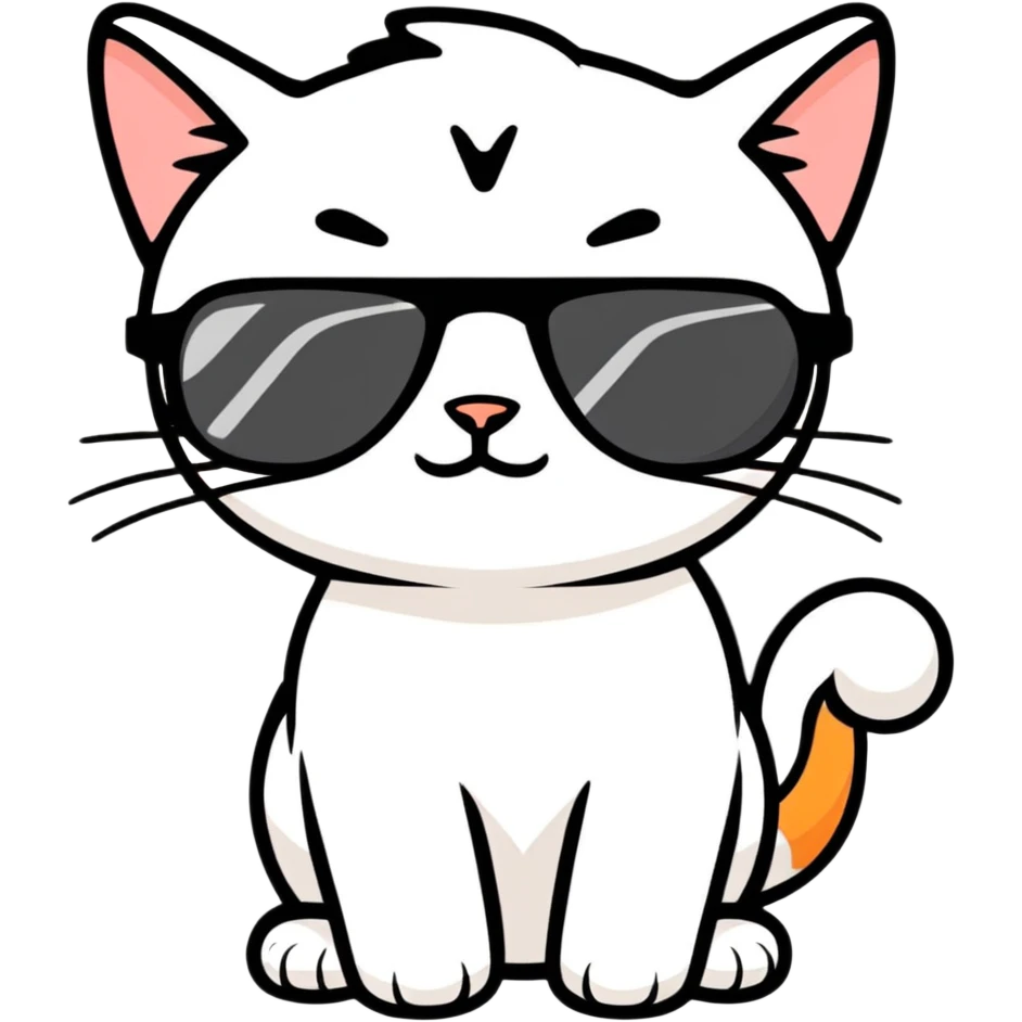 Cat with sunglasses emoji