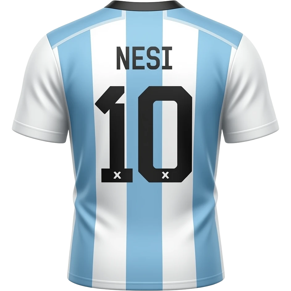 camisa de messi de argentina que sea por atras sin personas solo la camisa emoji