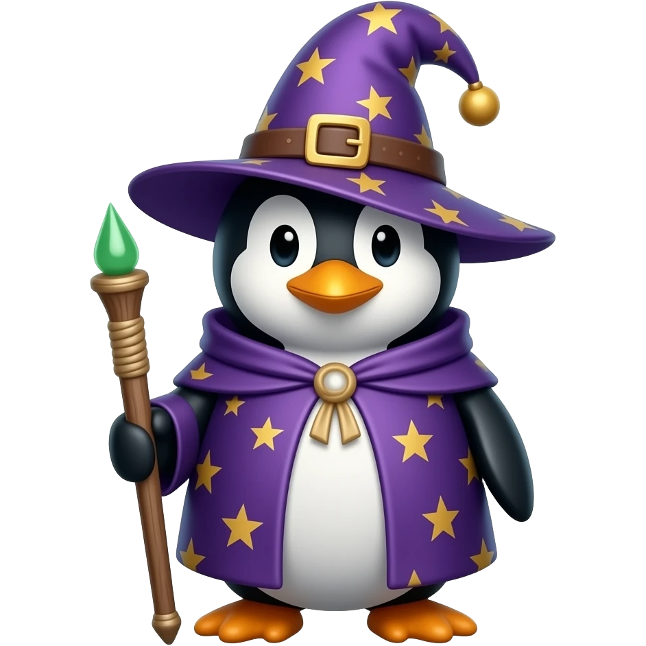 Penguin Wizard emoji