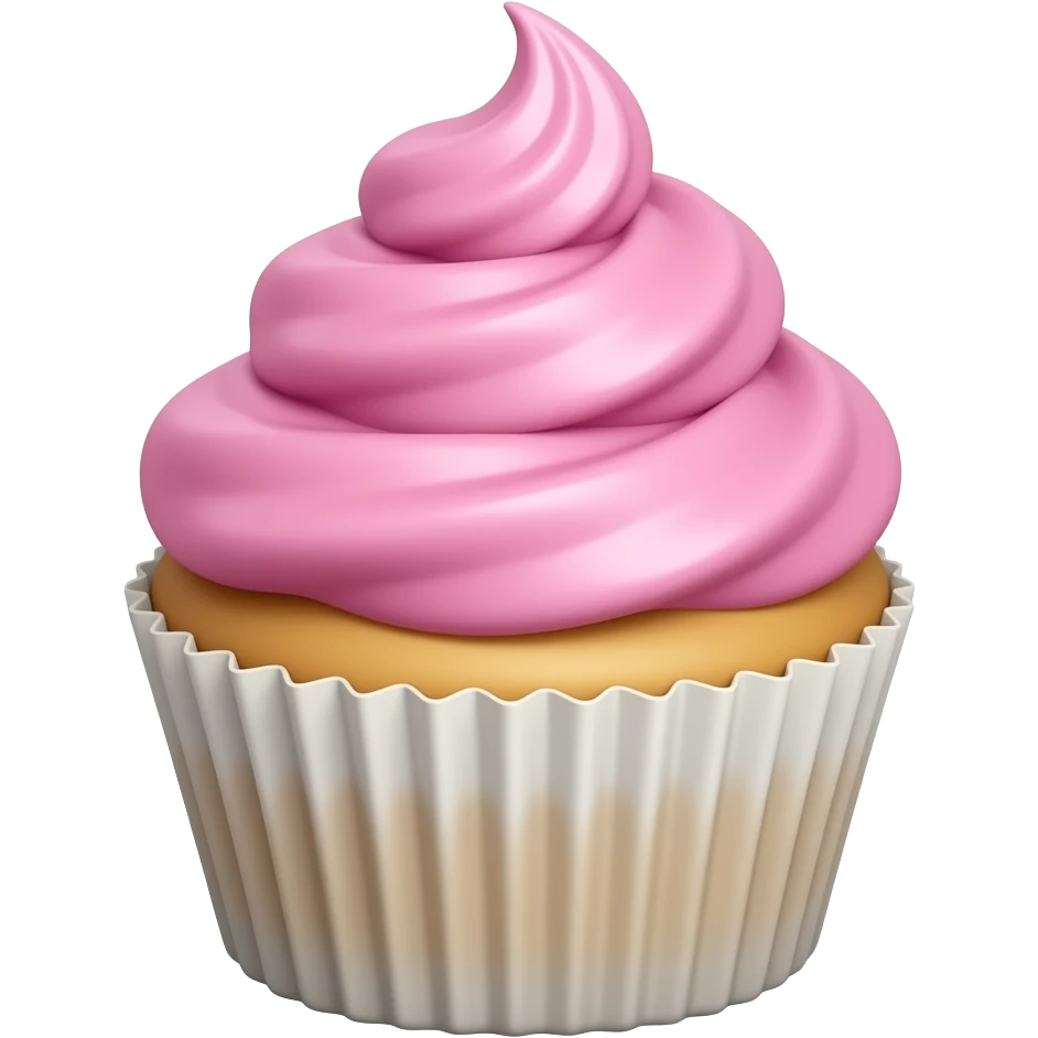 Cupcake with pink icing emoji